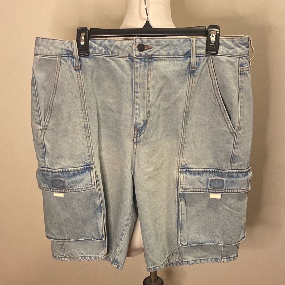 Fashion Nova Blue Cargo Shorts